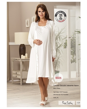 Pierre Cardin 5026 Lohusa Gecelik Sabahlık Takım resmi