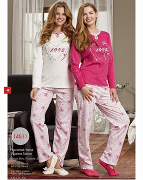 Pierre Cardin 14511 Yuvarlak Yaka Pijama Takım resmi