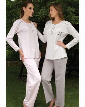 Bone Club 3707 Saten Biyeli Pijama Takım resmi