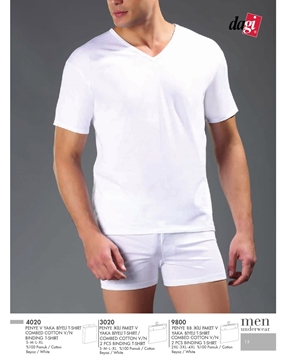 Dagi 3020 V Yaka Biyeli T-Shirt 2'li Paket resmi