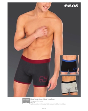 Eros es 1990 Modal Baskılı Likralı Boxer resmi
