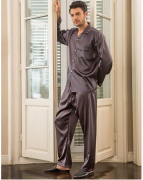 Batista 150 Saten Puntolu Erkek Pijama Takım resmi