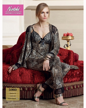 Resim Nurteks 5960 Leopar Pijama Takım