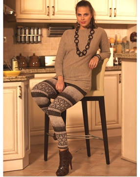 Donwear 2364 Termal Desenli Tayt resmi