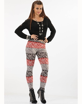 Donwear 2393 Termal Desenli Tayt resmi
