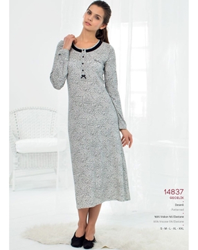 Pierre Cardin 14837 Uzun Kollu Gecelik resmi