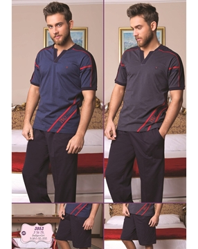 Bone Club 3853 Erkek Üçlü Pijama Takım resmi