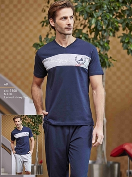 Eros ESE 1500 Erkek Üçlü Pijama Takım resmi