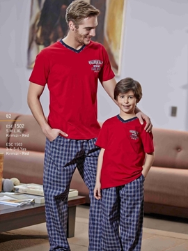 Eros ESE 1502 Erkek Üçlü Pijama Takım resmi