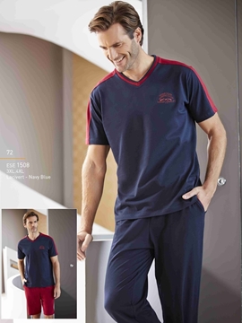 Eros ESE 1508 Erkek Üçlü Pijama Takım resmi
