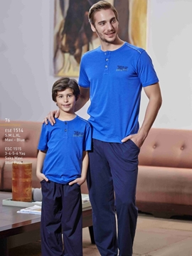 Eros ESE 1514 Erkek Üçlü Pijama Takım resmi