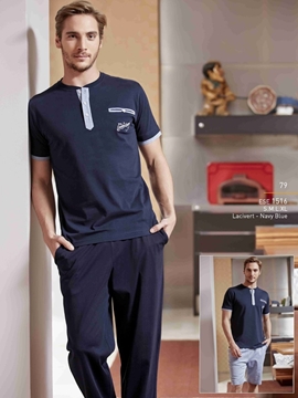 Eros ESE 1516 Erkek Üçlü Pijama Takım resmi