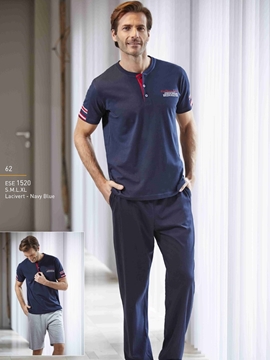 Eros ESE 1520 Erkek Üçlü Pijama Takım resmi