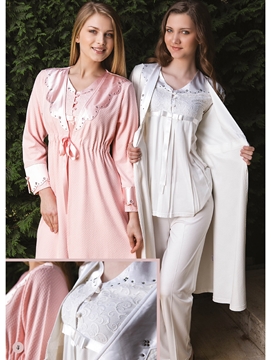 Bone Club 3901 Penye Lohusa Sabahlık Pijama Takım resmi