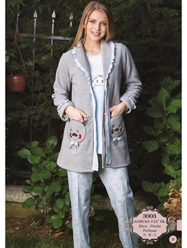 Bone Club 3903 Penye Lohusa Sabahlık Pijama Takım resmi