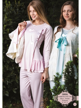 Bone Club 3904 Penye Lohusa Sabahlık Pijama Takım resmi