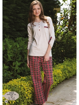 Bone Club 3923 Ekose Patlı Pijama Takım resmi