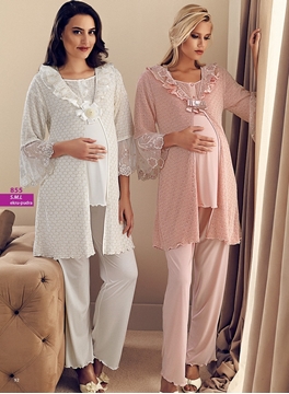 Artış 855 Lohusa 3'lü Sabahlık Pijama Takım resmi