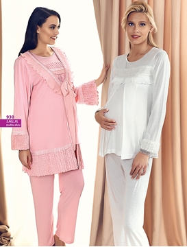 Artış 930 Lohusa 3'lü Sabahlık Pijama Takım resmi