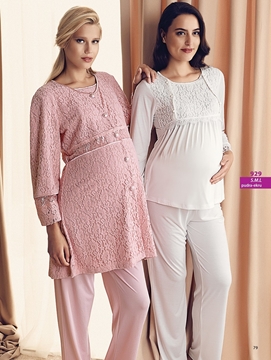 Artış 929 Lohusa 3'lü Sabahlık Pijama Takım resmi