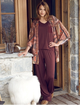 Penye Mood 7831 Büyük Beden 3'lü Pijama Takım resmi