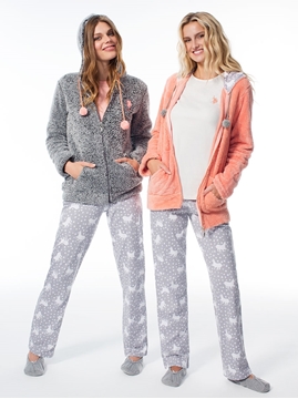 US Polo 15537 Polar 3'lü Bayan Pijama Takım resmi