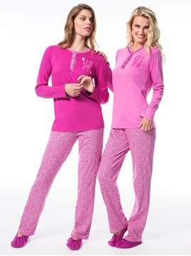 US Polo 15512 Bayan Patlı Pijama Takım resmi