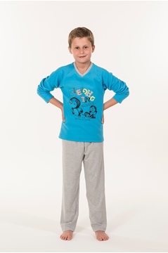 Kom Blue Erkek Çocuk Pijama Takım 53PJ50091 resmi