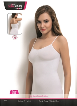 Miss Slim 200 İnce Askılı Korsajlı Atlet resmi