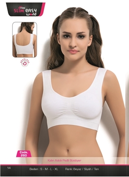 Miss Slim 260 Kalın Askılı Pedli Büstiyer resmi