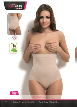 Miss Slim 345 Mideli Slip Korse  resmi