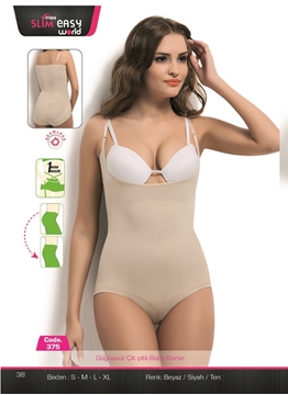 Miss Slim 375 Göğüssüz Çıtçıtlı Body Korse resmi