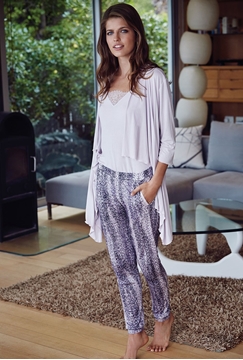 Penye Mood 7993 Bayan 3'lü Pijama Takım