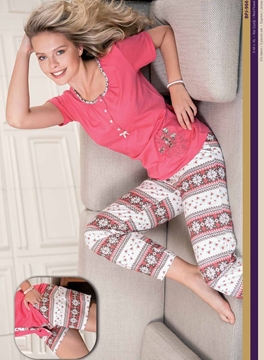 Yeni İnci BPJ 966 Bayan 3'lü Pijama Takım