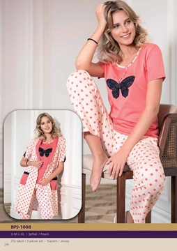 Yeni İnci BPJ 1008 Bayan 3'lü Pijama Takım