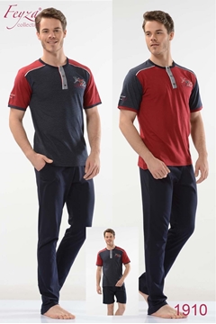 Feyza 1910 Erkek Üçlü Pijama Takım