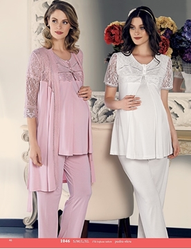 Artış 1046 Üçlü Hamile Lohusa Pijama Takım