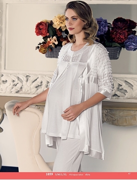Artış 1059 Üçlü Hamile Lohusa Pijama Takım