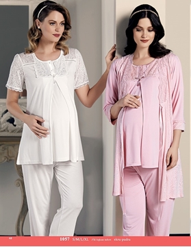 Artış 1057 Üçlü Hamile Lohusa Pijama Takım