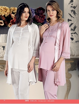 Artış 1051 Üçlü Hamile Lohusa Pijama Takım
