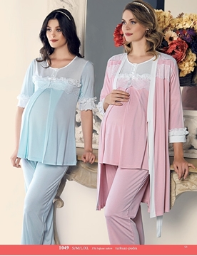 Artış 1049 Üçlü Hamile Lohusa Pijama Takım