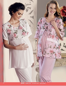 Artış 1070 Üçlü Hamile Lohusa Pijama Takım