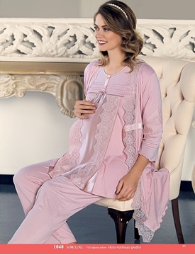 Artış 1048 Üçlü Hamile Lohusa Pijama Takım