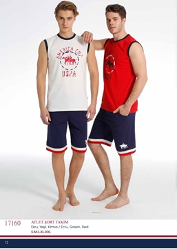 Us Polo 17160 Erkek Atlet Şort Takım