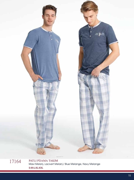 Us Polo 17164 Erkek Patlı Pijama Takım