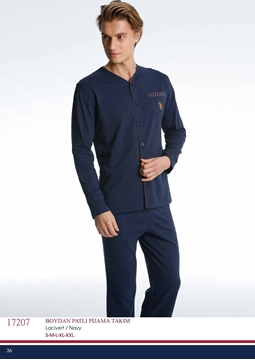Us Polo 17207 Erkek Boydan Patlı Pijama Takım