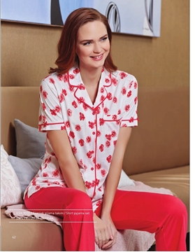 Eros ESK 9070 Bayan Gömlek Pijama Takım