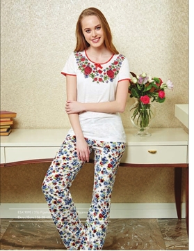 Eros ESK 9090 Bayan 3'lü Pijama Şort Takım
