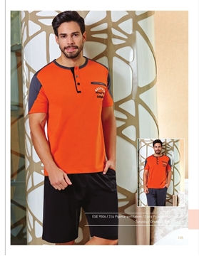 Eros ESE 9506 Erkek 3'lü Pijama Şort Takım
