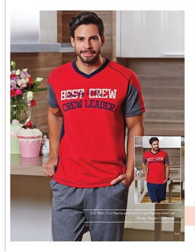 Eros ESE 9526 Erkek 3'lü Pijama Şort Takım